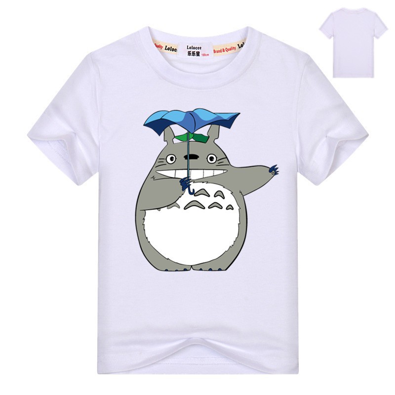 Dễ thương Totoro Áo T ngắn Trẻ em Chàng trai Cô gái Hoạt hình 3D Harajuku Casual Tops tees