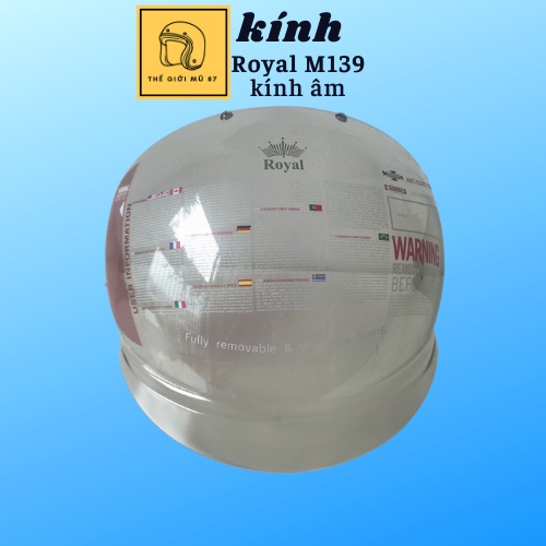 Kính thay thế cho mũ bảo hiểm Royal M139 - Kính âm trùm tai, hàng chính hãng , Thế Giới Mũ 87