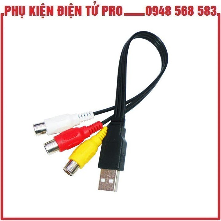 CÁP CHUYỂN USB SANG AV 3 ĐẦU DÙNG CHO TIVI HDTV