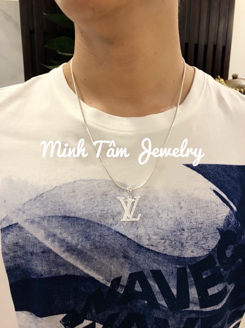 Dây chuyền nam bạc ta,Vòng cổ bạc nam sợi mì trơn bạc ta Minh Tâm Jewelry Minh ...