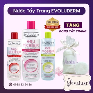 [Chính Hãng] Nước Tẩy Trang Làm Sạch Sâu EVOLUDERM Micellar Cleansing Water (100ml/250ml/500ml)