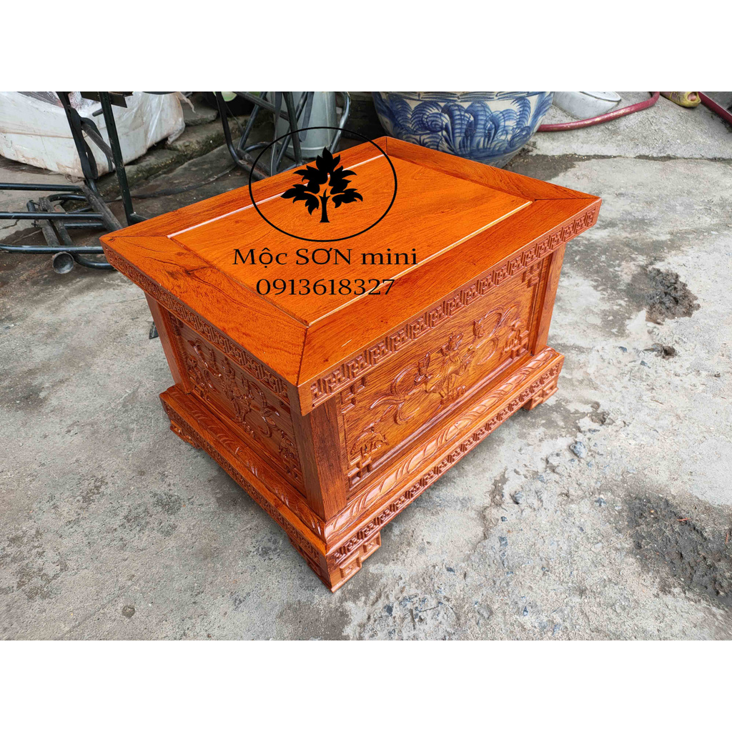 Đôn kê loa gỗ hương,đôn kê tượng hình chữ nhật bày đồ kích thước mặt 45x35 cao 30cm
