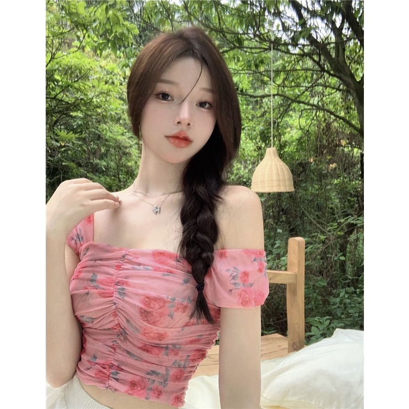 Áo Hai Dây Họa Tiết Hoa Thời Trang Cho Nữ