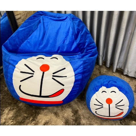 Ghế lười hạt xốp giúp bé tăng khả năng đọc sách  Doremon - ghế gồm 3 món như hình