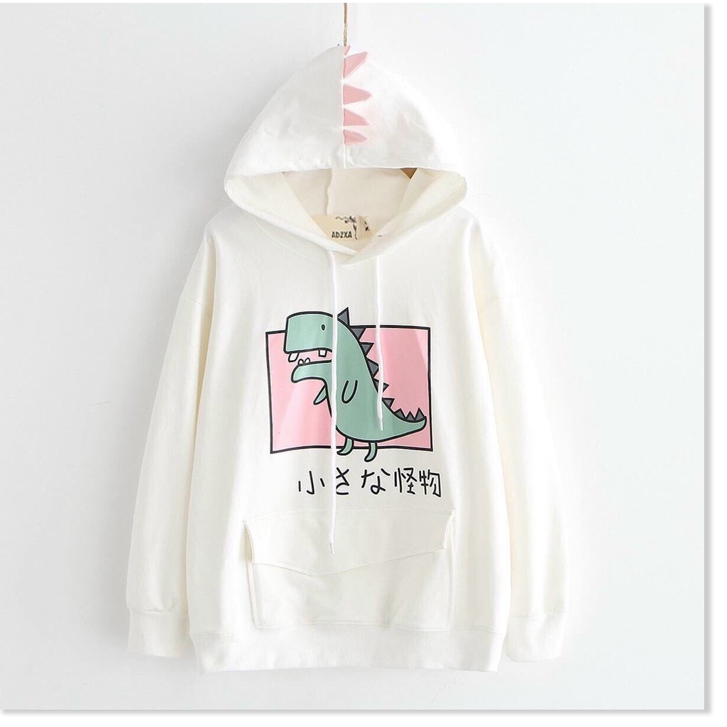 ÁO HOODIES CÓ MŨ HOẠ TIẾT KHỦNG LONG SIÊU XINH CHO CÁC BẠN TRẺ THỜI TRANG LANA FASHION