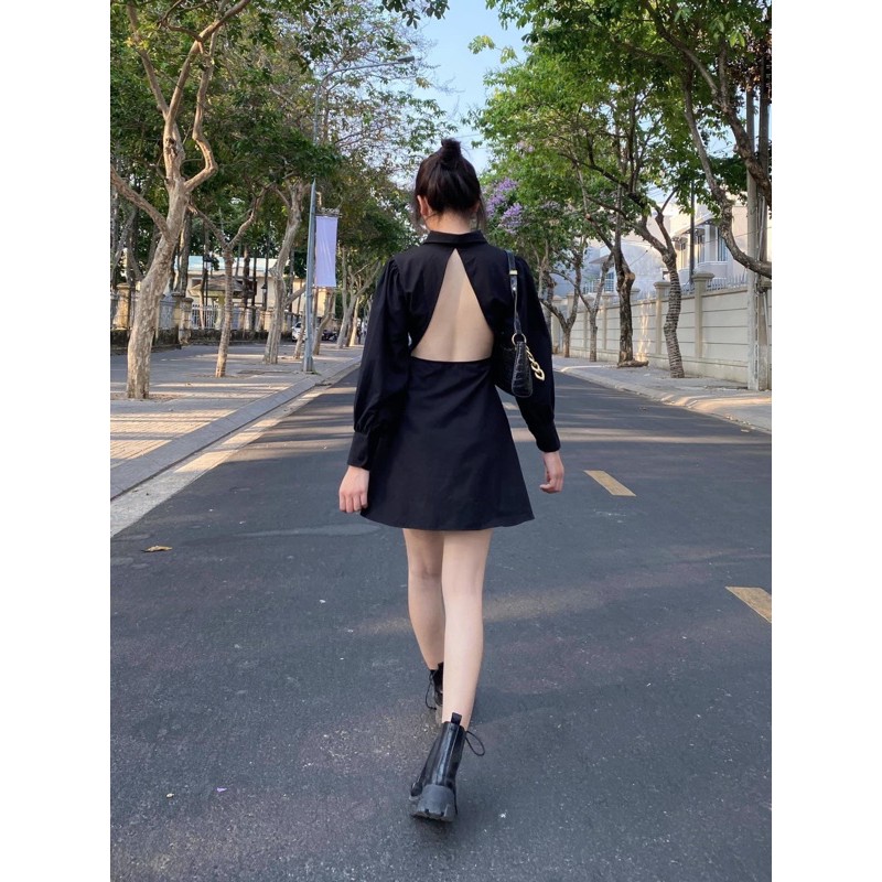 (CLIP THẬT) Đầm sơ mi hở lưng Cactus | BigBuy360 - bigbuy360.vn