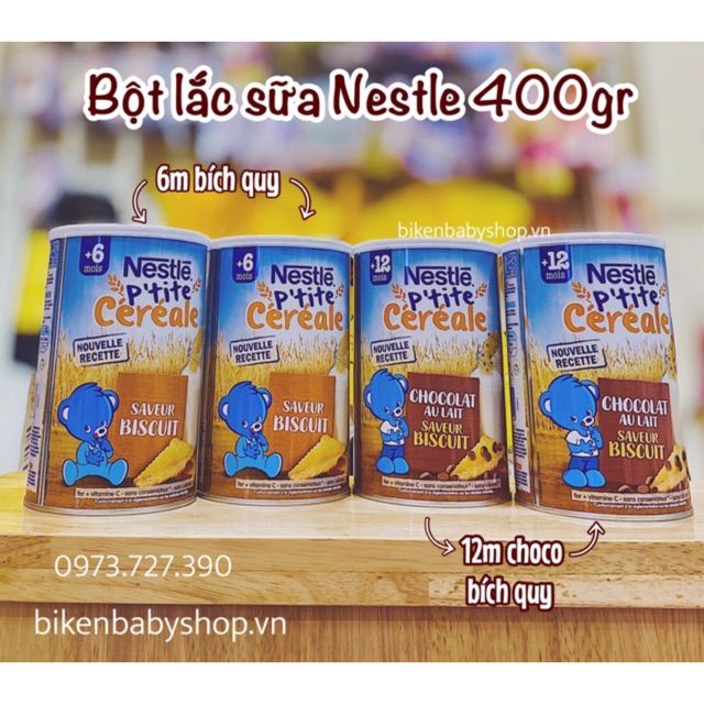 Bột lắc sữa Nestle 6m&8m 400gram date 2021