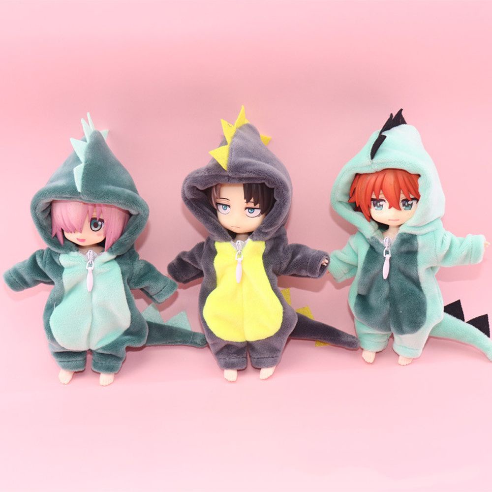 Áo liền quần hoạt hình/ khủng long dành cho búp bê đồ chơi BJD GSC YMY Molly 1/12 BJD Ob11 dùng làm quà tặng DIY