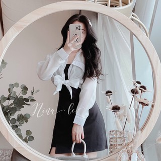 SET ĐẦM 2D ĐEN x KHOÁC SƠMI