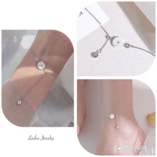 [CÓ SẴN] Dây chuyền hoa cúc khảm trai