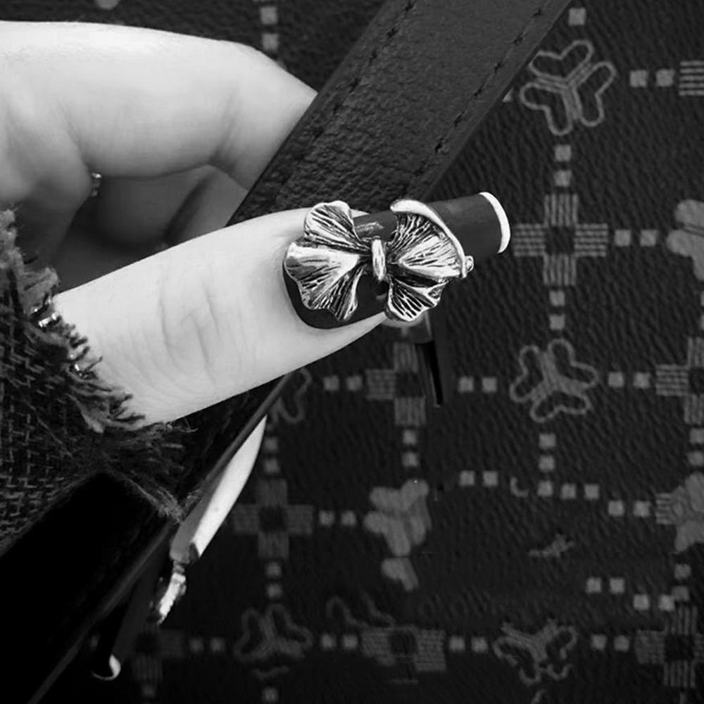 Phụ Kiện Trang Trí Móng Tay Hình Gấu Và Nơ Xinh Xắn