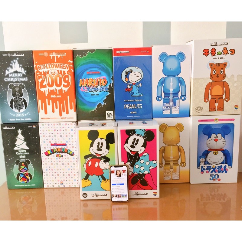 Chính hãng  Bearbrick Mickey Mouse & Minnie Mouse 400%