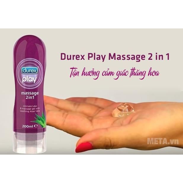 [ CHE TÊN KHI GIAO HÀNG ] [Shopee mall]Kem Bôi Trơn Durex Play Massage 2 In 1 Hương Bạc Hà Lô Hội - Chính Hãng Durex