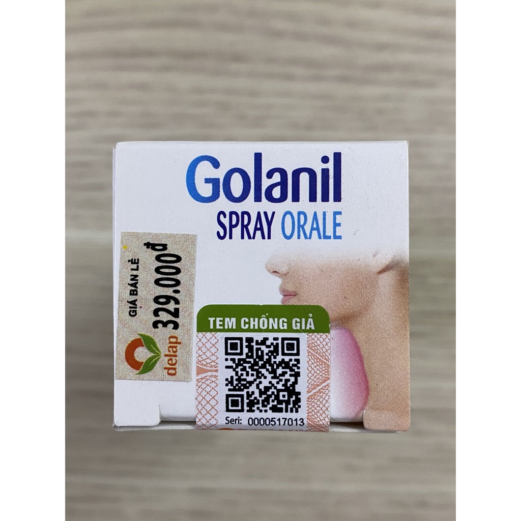 Golanil Spray Orale Người Lớn, Xịt Giảm Ho, Giảm Viêm, Giảm Đau Rát Họng (Chai 30ml) - Ý