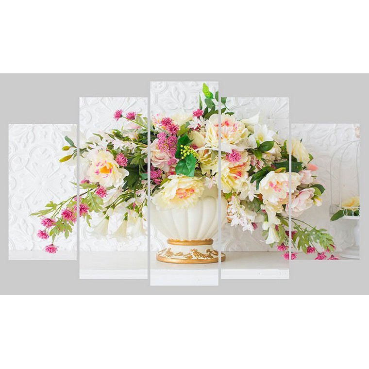 Tranh đính đá toàn bộ 5D， phong cảnh đẹp, cây bốn mùa，Hoa nồi năm，30x50cm*2 30x60cm*2 30x70cm*1