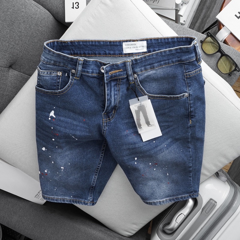 Quần short jean nam hàng xuất dư chất jean xịn