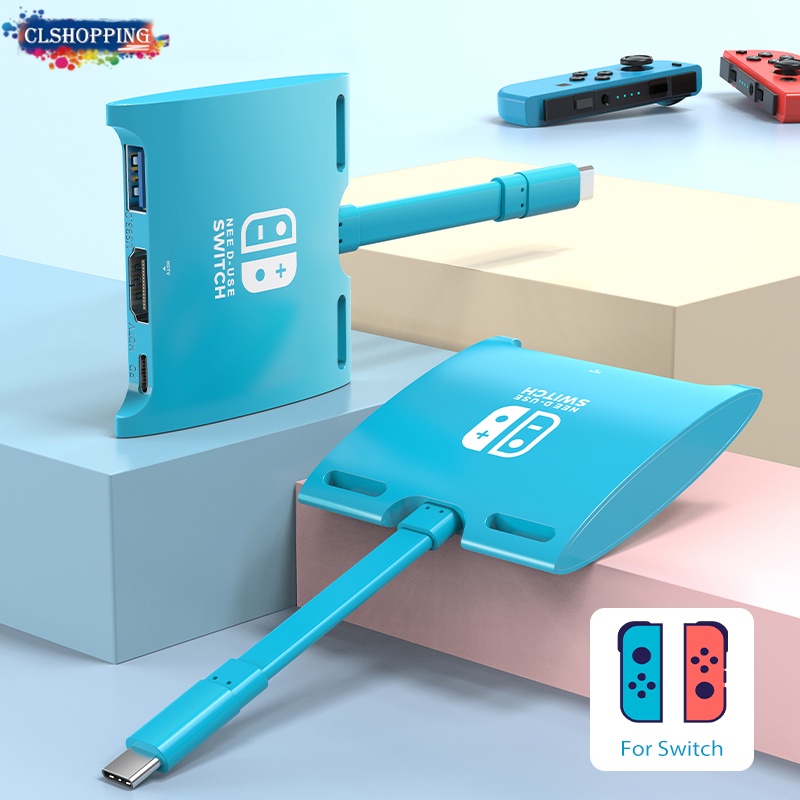 Dock chuyển đổi NINTENDO USB C sang HDMI 4K PD USB 3.0 H16 cho Laptop Dell