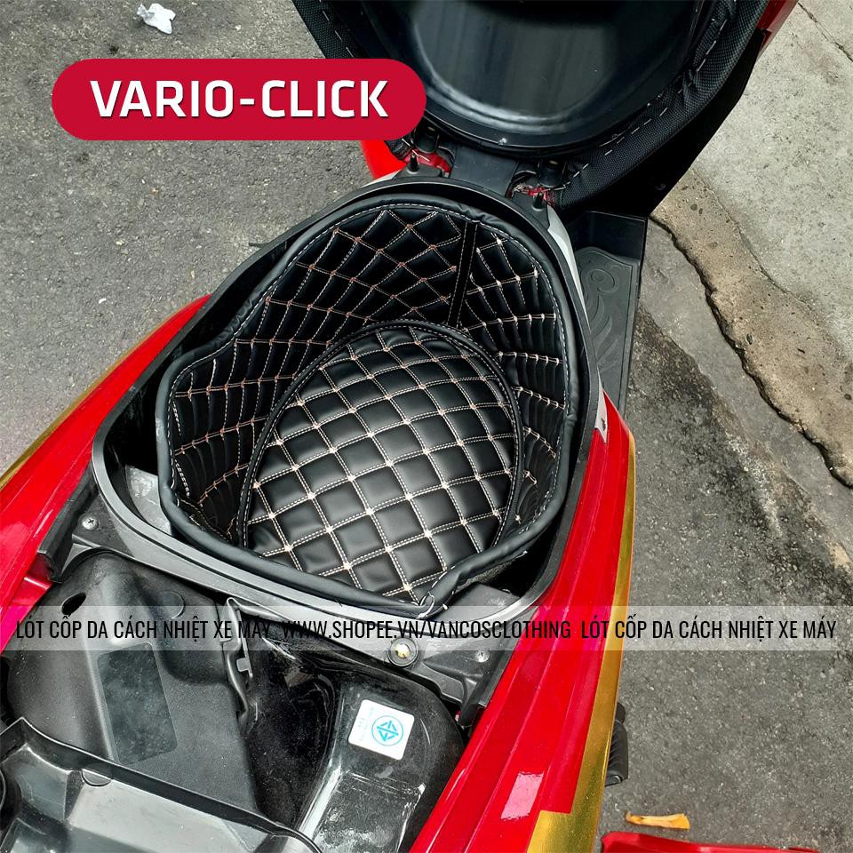 Lót cốp da 5 lớp xe HONDA VARIO-CLICK (Đen Chỉ Vàng Đồng) - cách nhiệt bảo hành 2 năm