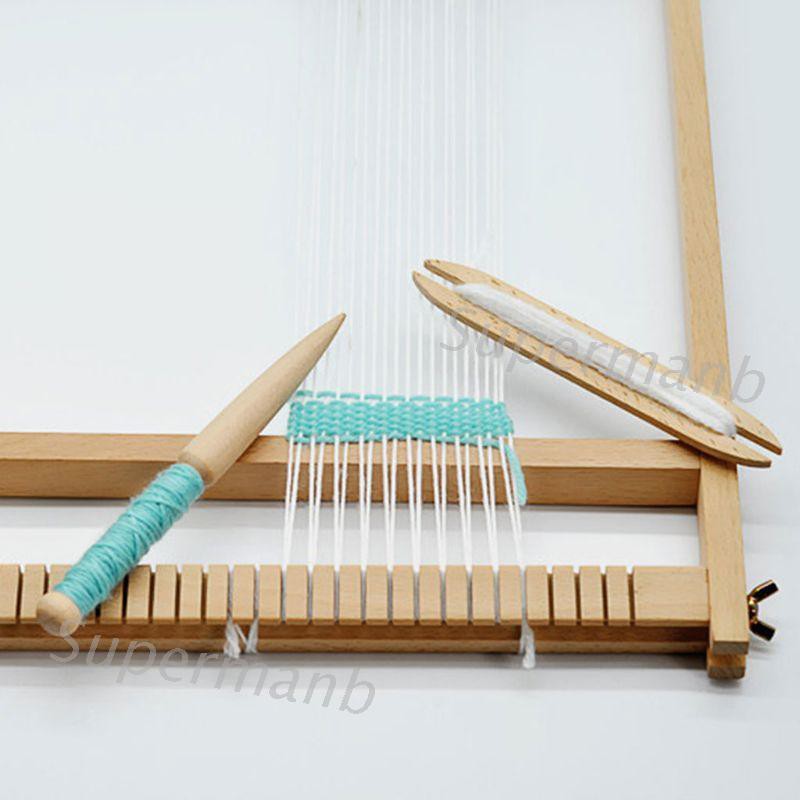 SUP Beech Wood Weaving Shuttle Loom Knitting Tool Sweater Scarf Tapestry Coil Stick