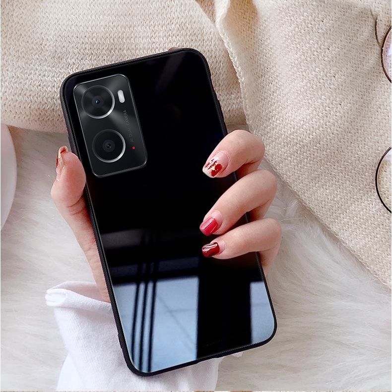 Ốp Lưng OPPO A76, A77s A96, A57 Mặt kính gương sáng bóng cao cấp