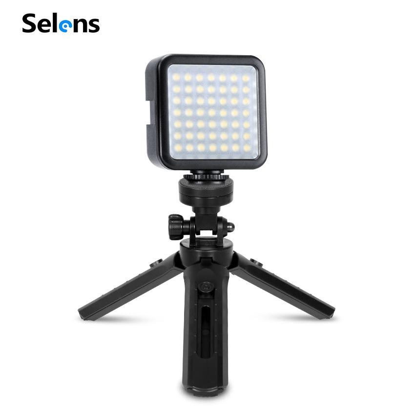 Đèn LED chiếu sáng Selens 6000K dùng để quay Vlog/ Live/ Video dành cho máy ảnh