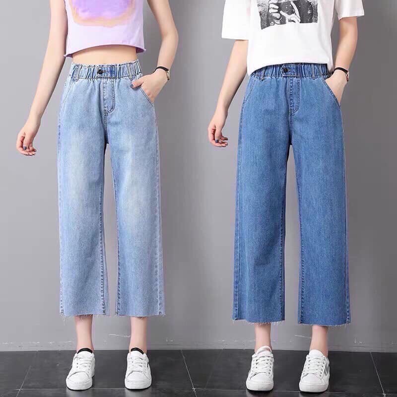 QUẦN CULOTTES TOPSHOP JEAN LƯNG THUN CHẤT SIÊU MỀM MẠI - Có Ảnh Thật,