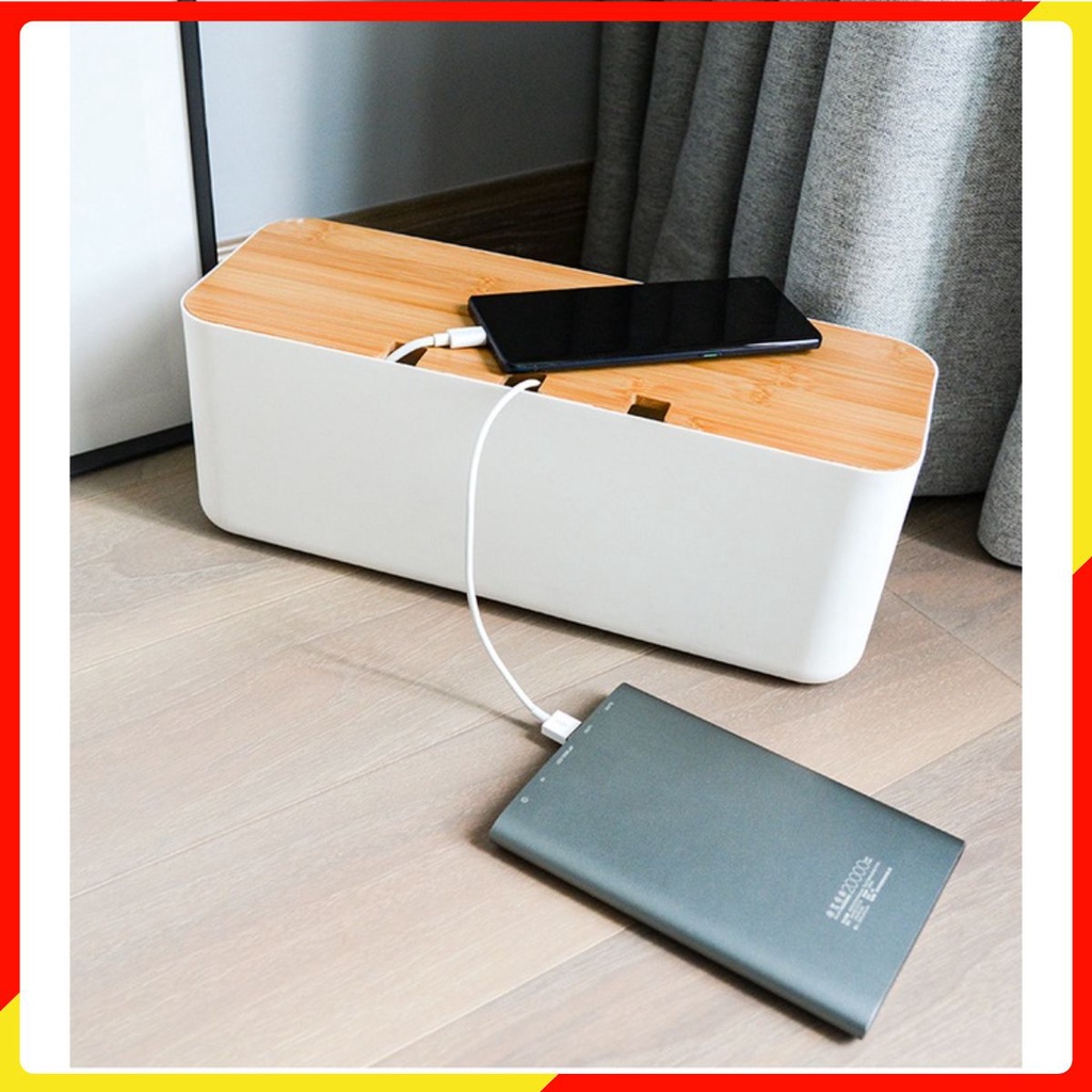 Hộp Đựng Ổ Cắm Điện, dây điện, sạc cáp an toàn đảm bảo bằng nhựa ABS chống cháy nổ