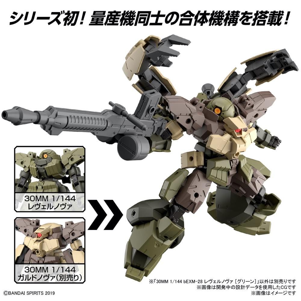 Mô Hình Lắp Ráp REVERNOVA GREEN bEXM-28 30MM 1/144 Bandai 30 Minutes Missions Đồ Chơi Anime Nhật