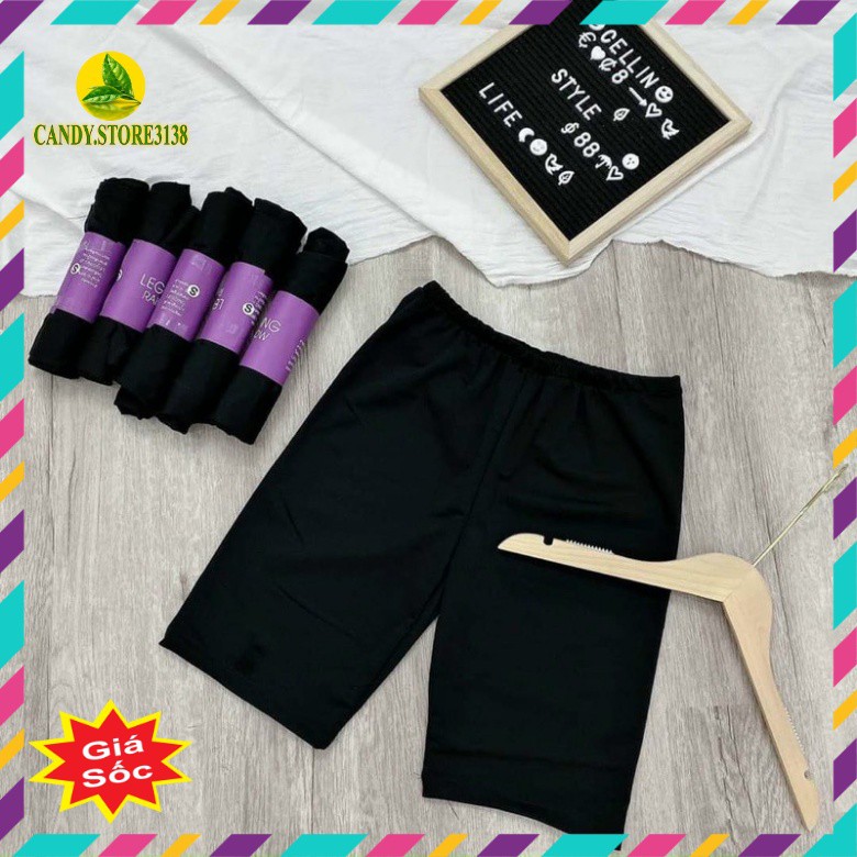Quần legging lửng nữ cạp cao, quần đùi legging nâng mông dáng ngố tập gym thể thao co giãn 4 chiều.Candy.store3138 | BigBuy360 - bigbuy360.vn