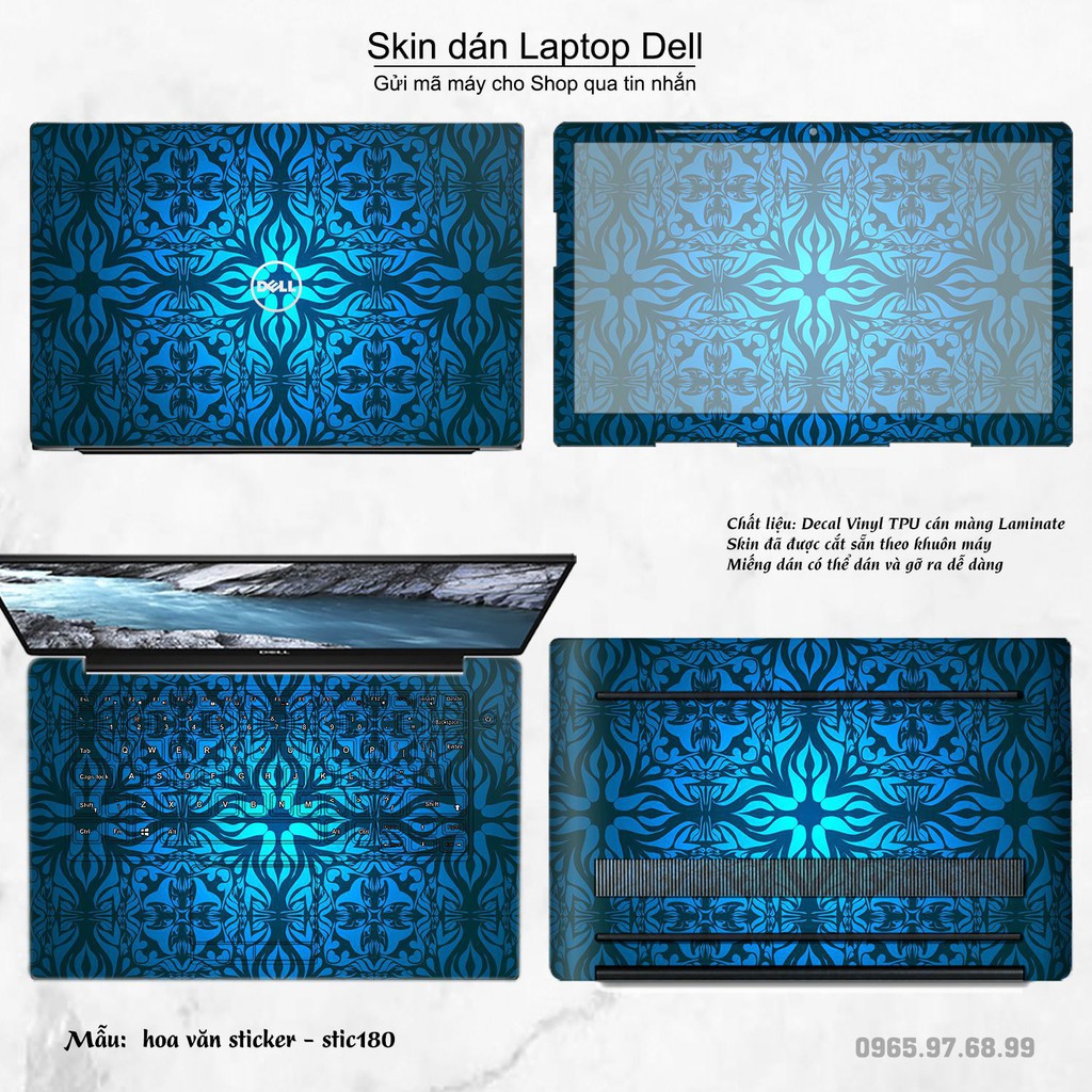 Skin dán Laptop Dell in hình Hoa văn sticker nhiều mẫu 30 (inbox mã máy cho Shop)