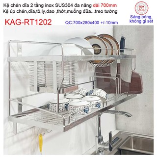 KỆ ĐỰNG CHÉN DĨA 2 TẦNG KAG-RT1202