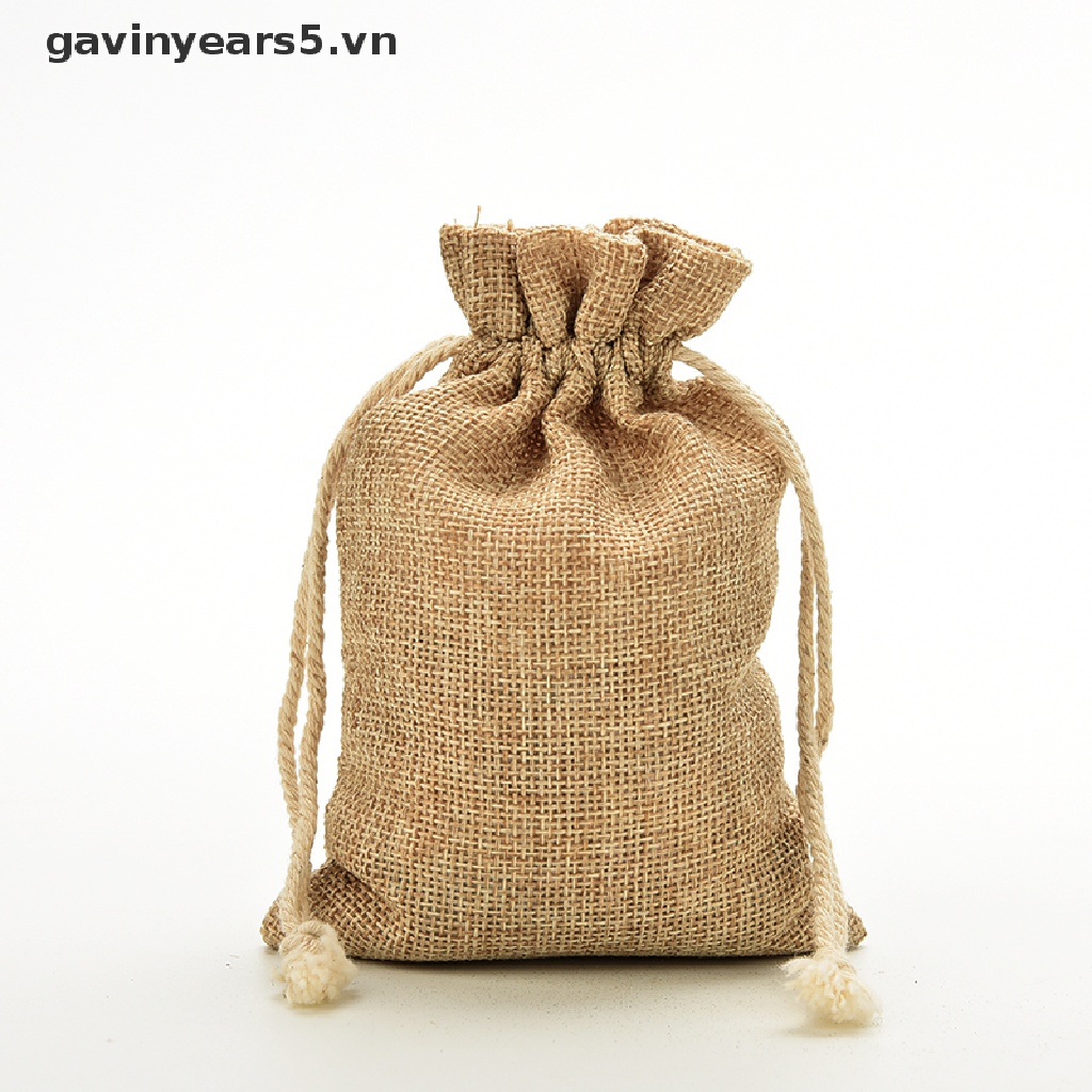 Túi dây rút mini vải bố để đựng quà cưới