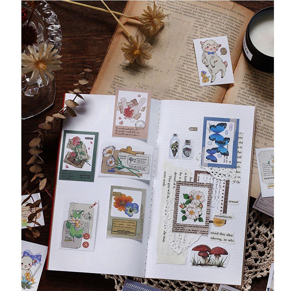 Set 50 Sticker Dán Trang Trí Sổ Tay / Nhật Ký / Đồ Dùng Di Động DIY