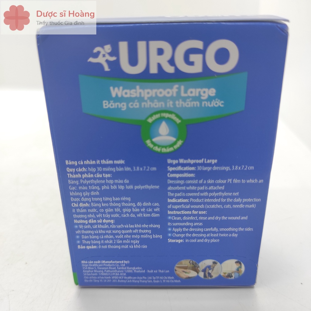 Băng Cá Nhân Urgo - 30 miếng