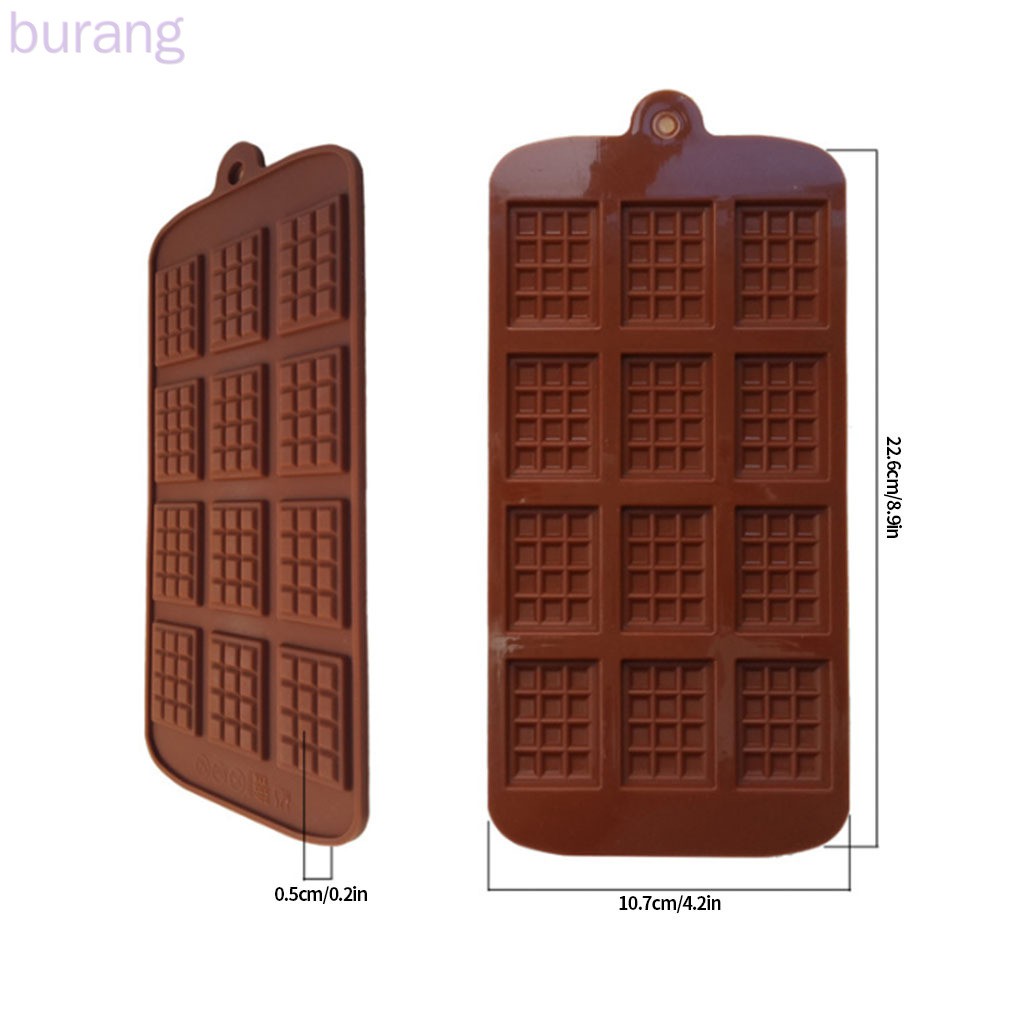Khuôn Làm Bánh Waffle 12 Ngăn Hình Chữ Nhật Bằng Silicon