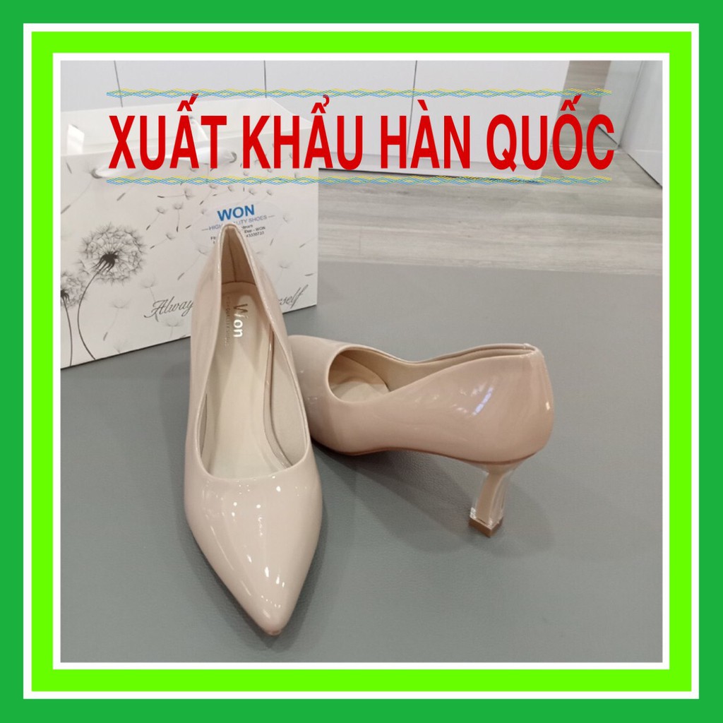 GIÀY CAO GÓT ĐẸP XUẤT KHẨU HÀN QUỐC CAO CẤP - MÀU KEM - THƯƠNG HIỆU WON - ĐI CỰC ÊM MỀM