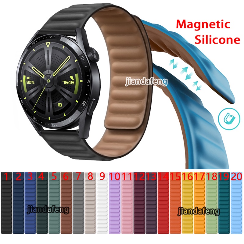 Dây Đeo Silicone Khóa Nam Châm Cho Đồng Hồ Thông Minh HUAWEI WATCH GT3 46mm 42mm