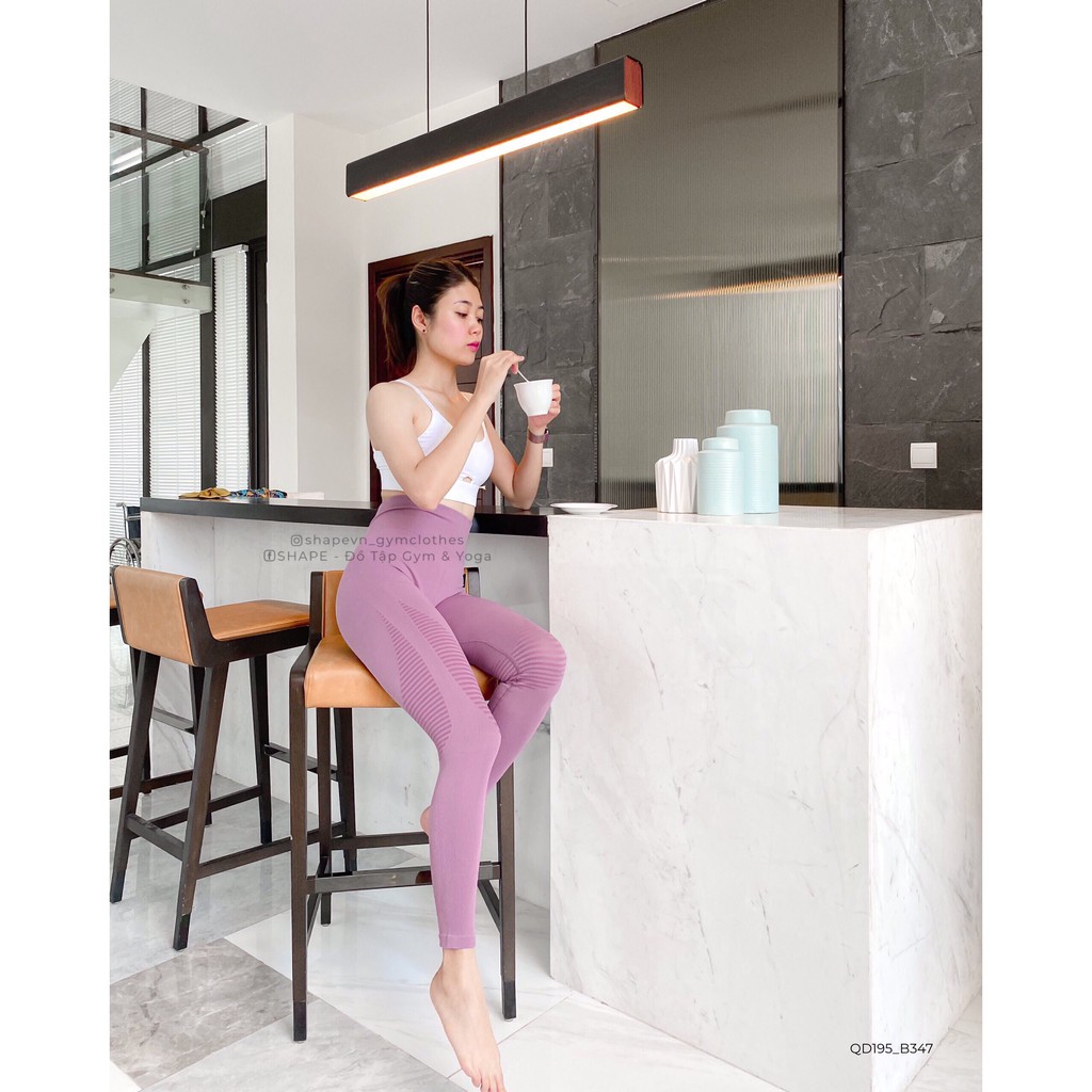 Quần tập gym yoga legging nữ cạp cao nâng mông tôn dáng vải dệt co dãn 4 chiều Na.qi [QD195] | BigBuy360 - bigbuy360.vn