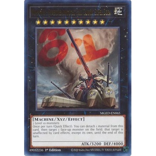 Thẻ bài Yugioh - TCG - Number 81: Superdreadnought Rail Cannon Super Dora / MGED-EN065'