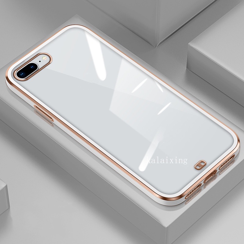 Ốp Lưng Điện Thoại Trong Suốt Cạnh Thẳng Cho Iphone 7 8 Plus Xr Xs Max X 11 Thường 11 Pro Max