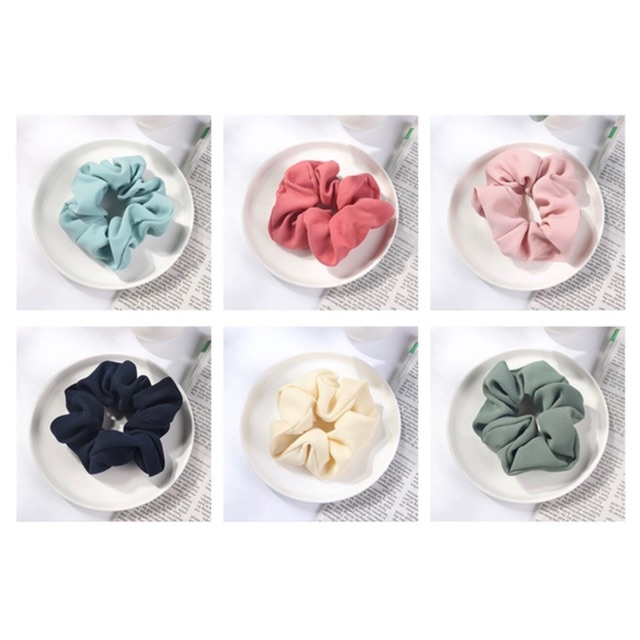 Cột tóc vải scrunchies voan nhiều màu ( giá cực rẻ )