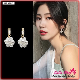 🔥 Bông tai nữ xinh đính ngọc nhỏ thả rơi - Khuyên tai nữ BT117