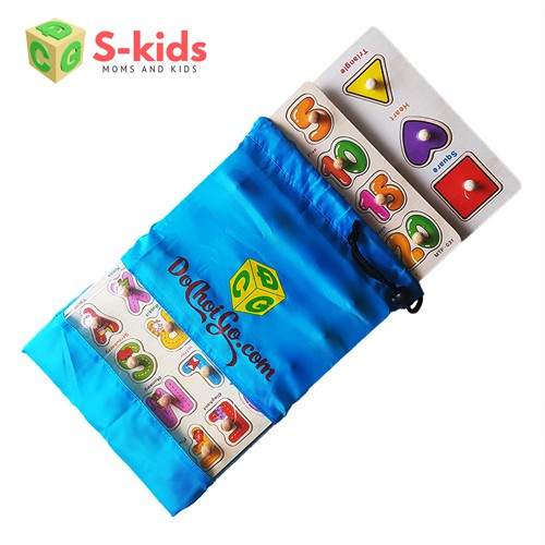 Đồ Chơi Gỗ S-kids, Túi Rút Vải dù đựng đồ chơi