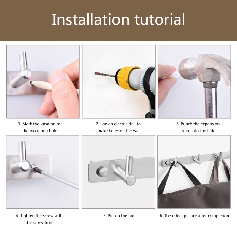 QQ Set 3 * 4 5 6 7 Móc Treo Áo Khoác Bằng Thép Không Gỉ Chất Lượng Cao