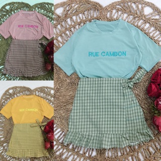 Sét chân váy KẺ áo Phông cực xinh 💕💕💕