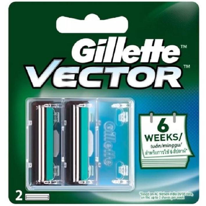 Vỉ 2 lưỡi dao cạo râu Gillette Vector