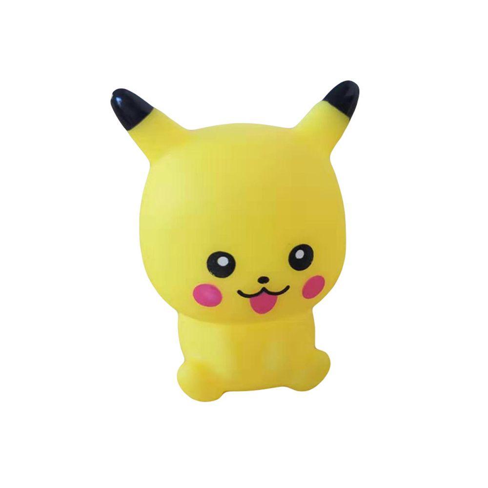 Set 6 Đồ Chơi Bồn Tắm Bằng Cao Su Mềm Hình Pikachu Phát Ra Tiếng Kêu Khi Bóp Cho Bé