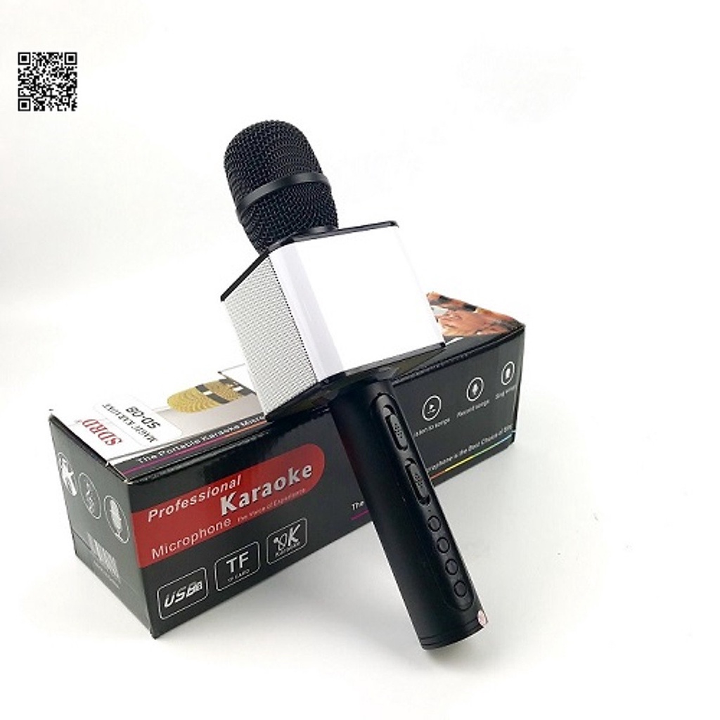 Micro Karaoke Bluetooth Không Dây Kiêm Loa GUTEK SD08 Đa Năng, Âm Thanh Cực Hay, Bass Ấm, Micro Bắt Gản phẩm dc kiểm tra