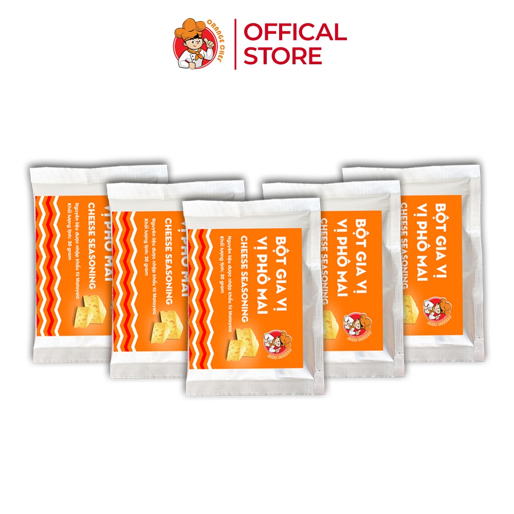 Bột phô mai lắc Orange Chef túi 30G tiện dụng - Nguyên liệu nhập khẩu Malaysia