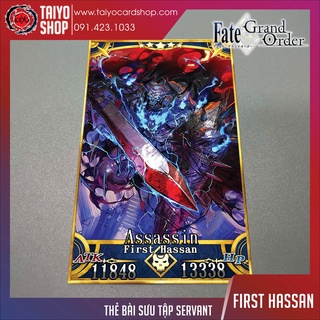 Thẻ bài custom card bánh xốp anime Fate/Grand Order FGO để sưu tầm tự chọn First Hassan